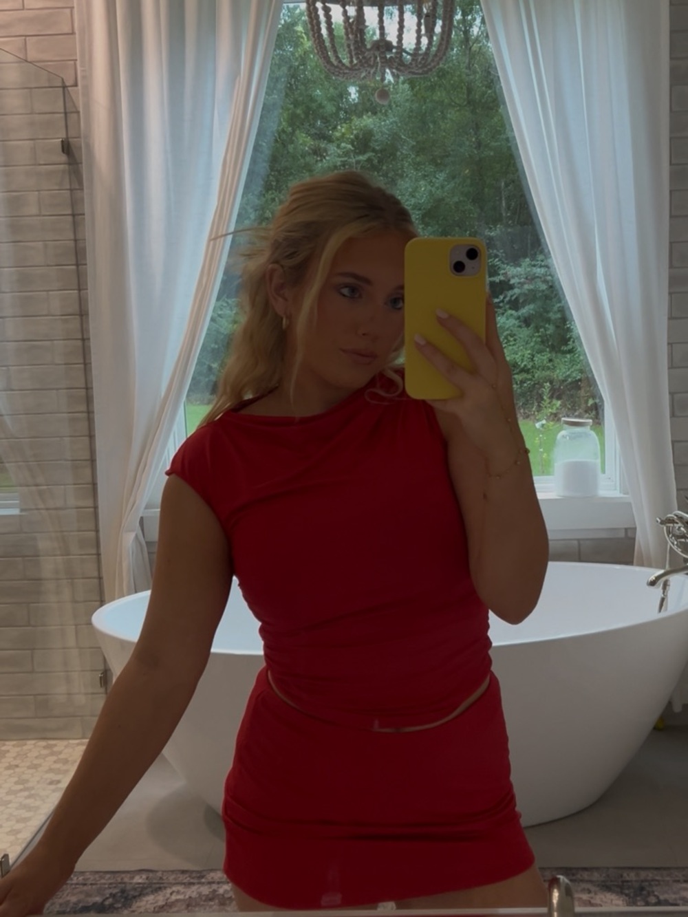Red Fitted set
